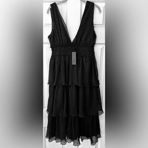 Lulu's Black Layered Midi Dress